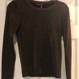 long sleeve glittery top